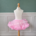 Age-2 Pink Fluffy Ruffle Tutu with corner logo removed