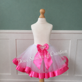 White and Cerise Tutu with corner logo removed