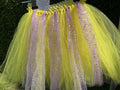 Yellow and lilac sparkly sequin tutu skirt